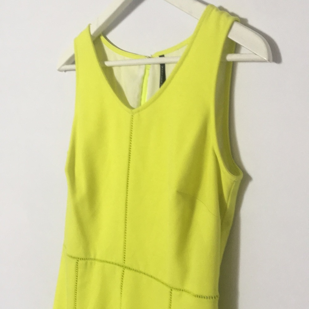 Andrew Marc Neon Yellow Dress